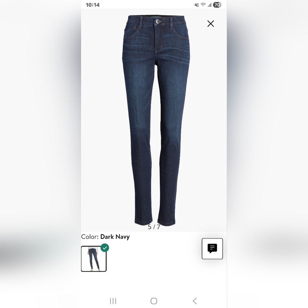 Wit and Wisdom Size 8 Absolution Skinny Jeans Dark Wash